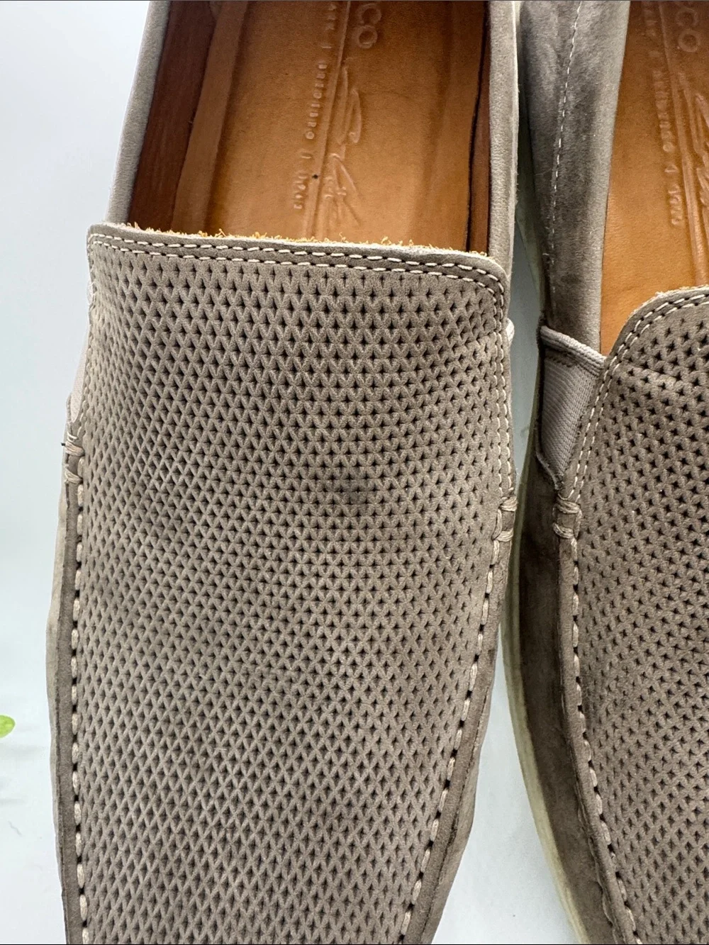 ECCO S Lite Moc Men's Nubuck Slip-on Moccasin in Grey Size 45 / (11/11.5)